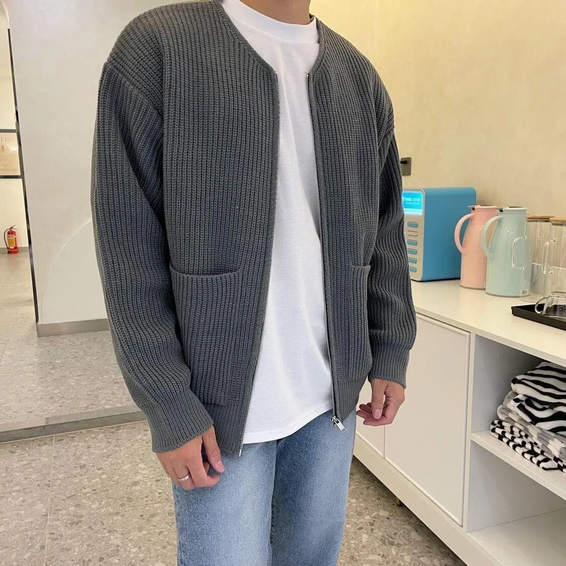 Alexander - Men's Zipper Cardigan
