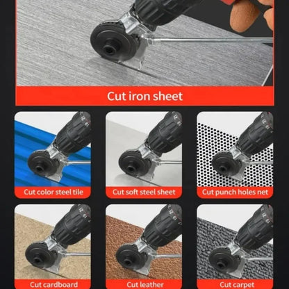 Nzmarket Drill Attachment Sheet Metal Snip – Cordless Drill Metal Cutter