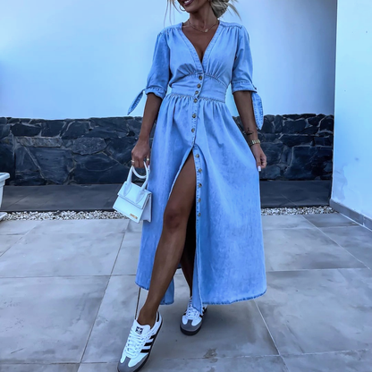 Claudia - Maxi Denim Dress