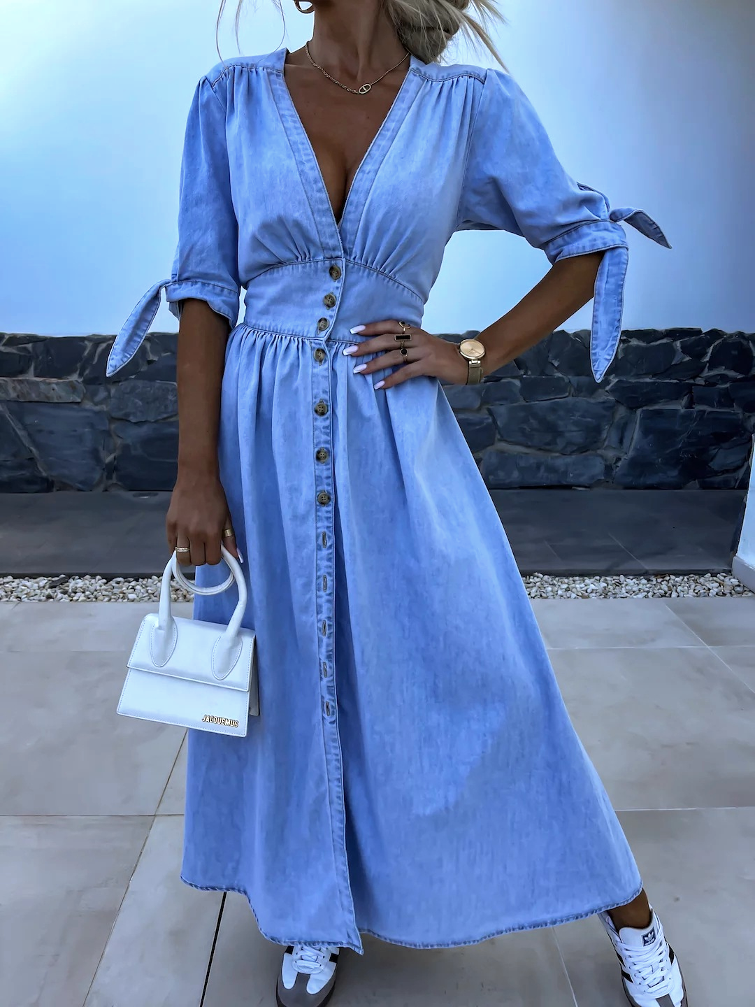 Claudia - Maxi Denim Dress