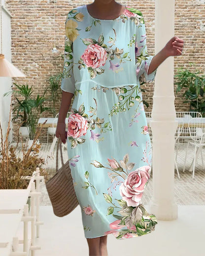 Mara - Elegant Floral Dress