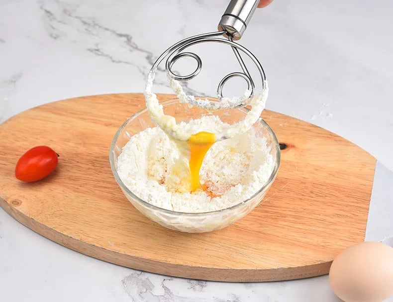 Nzmarket Food-Grade Stainless Steel Dough Mixer Tool – No-Mess Baking
