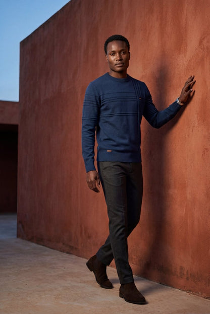Jax | Men's Structured Textured Crewneck Sweater