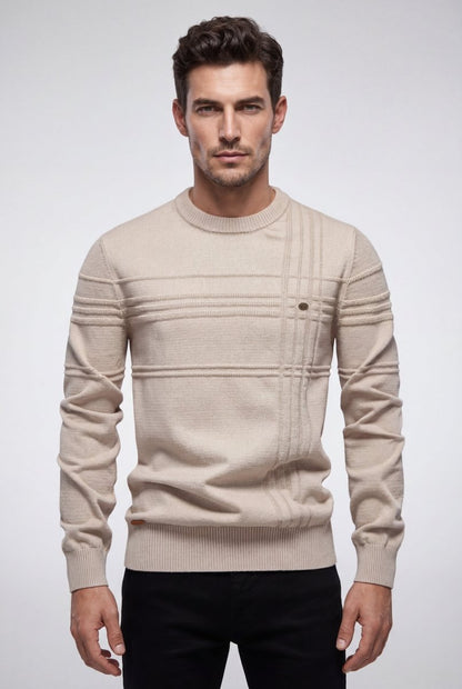 Jax | Men's Structured Textured Crewneck Sweater