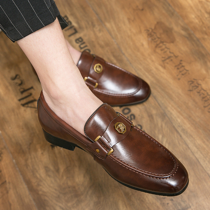Cole | Men's Metal-Buckle Leather Loafers