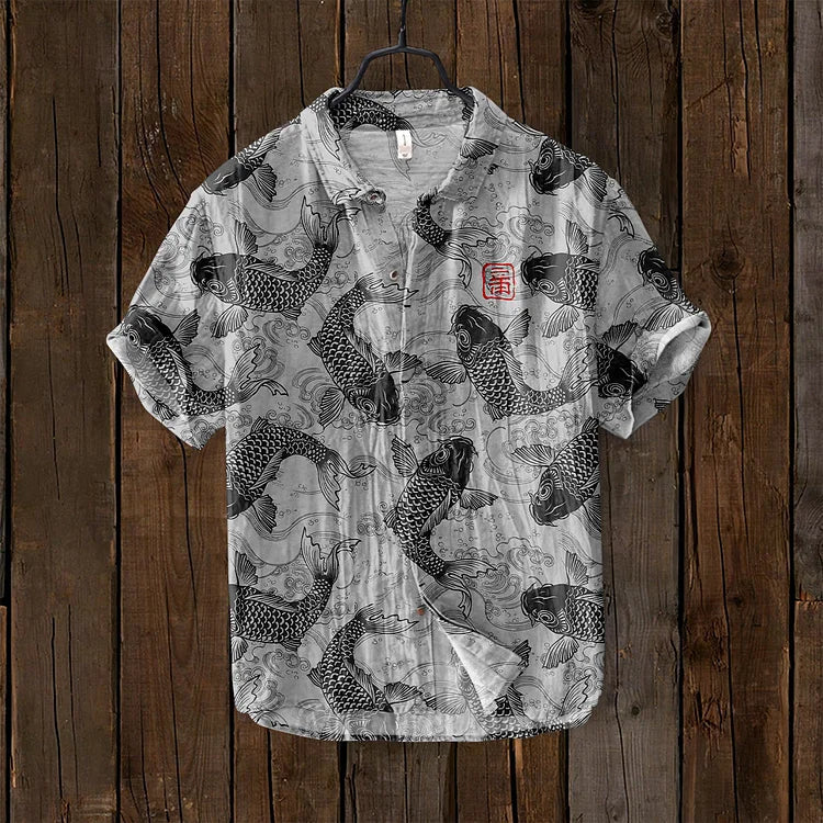 Nino - Vintage Fish Linen Shirt