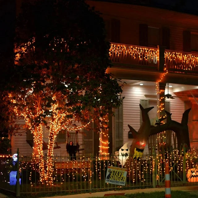 Nzmarket Solar-Powered Red Outdoor Fairy Lights – Auto Dusk to Dawn