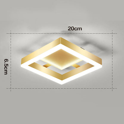 Nzmarket Gold LED Flush Mount Ceiling Light – Round & Square, Warm & 3-Colour