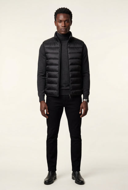 Beau | Men's Lightweight High Collar Puffer Vest