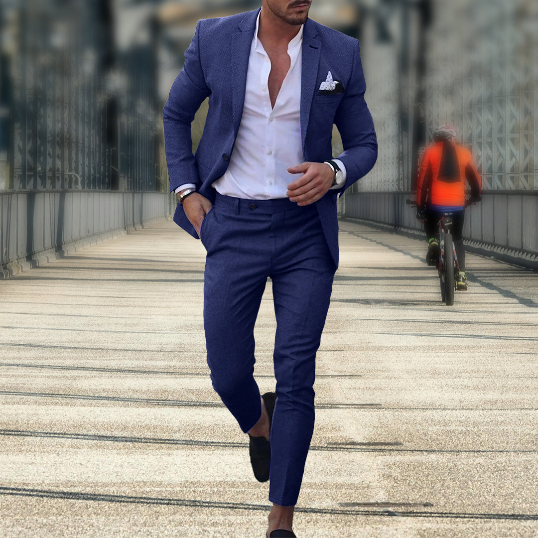 Nzmarket Jasper Tailored Mens Slim Fit Suit – Multiple Colours, Sizes M to 4XL