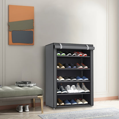 Nzmarket Multi-Tier Shoe Rack with Dust Cover – Space-Saving Storage