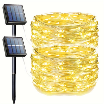 Nzmarket Solar-Powered Red Outdoor Fairy Lights – Auto Dusk to Dawn