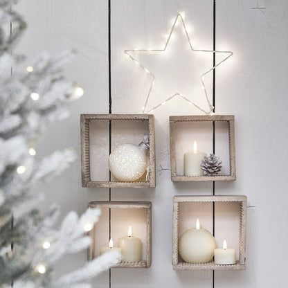 Nzmarket LED Star Window Silhouette Christmas Light – Warm Glow, Easy Setup