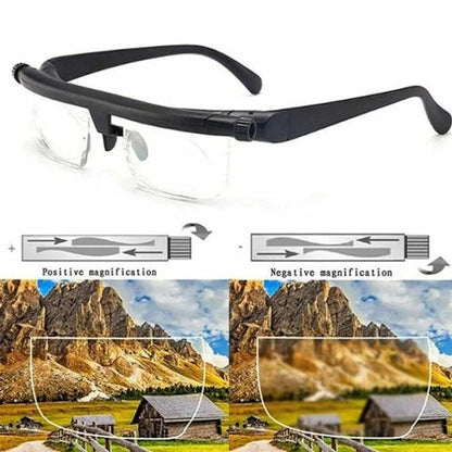 Nzmarket™ Adjustable Focus Glasses – Near & Far Vision in One Pair