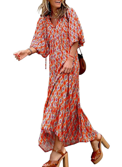 Nina | Floral Boho Maxi Dress