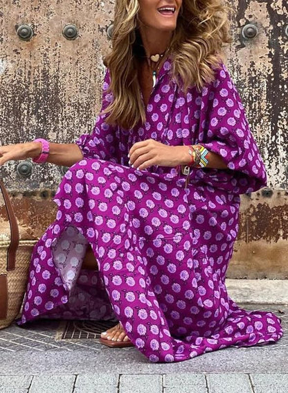 Nina | Floral Boho Maxi Dress