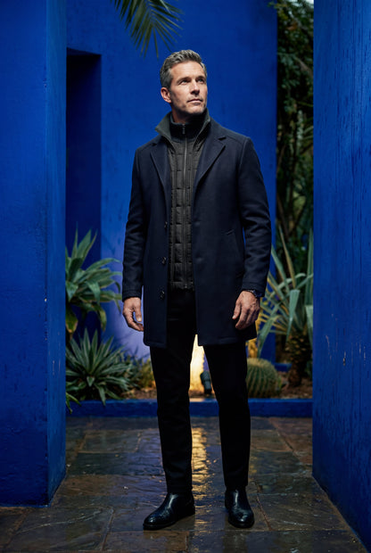 Soren | Men's Tailored Wool-Blend Notched Lapel Coat