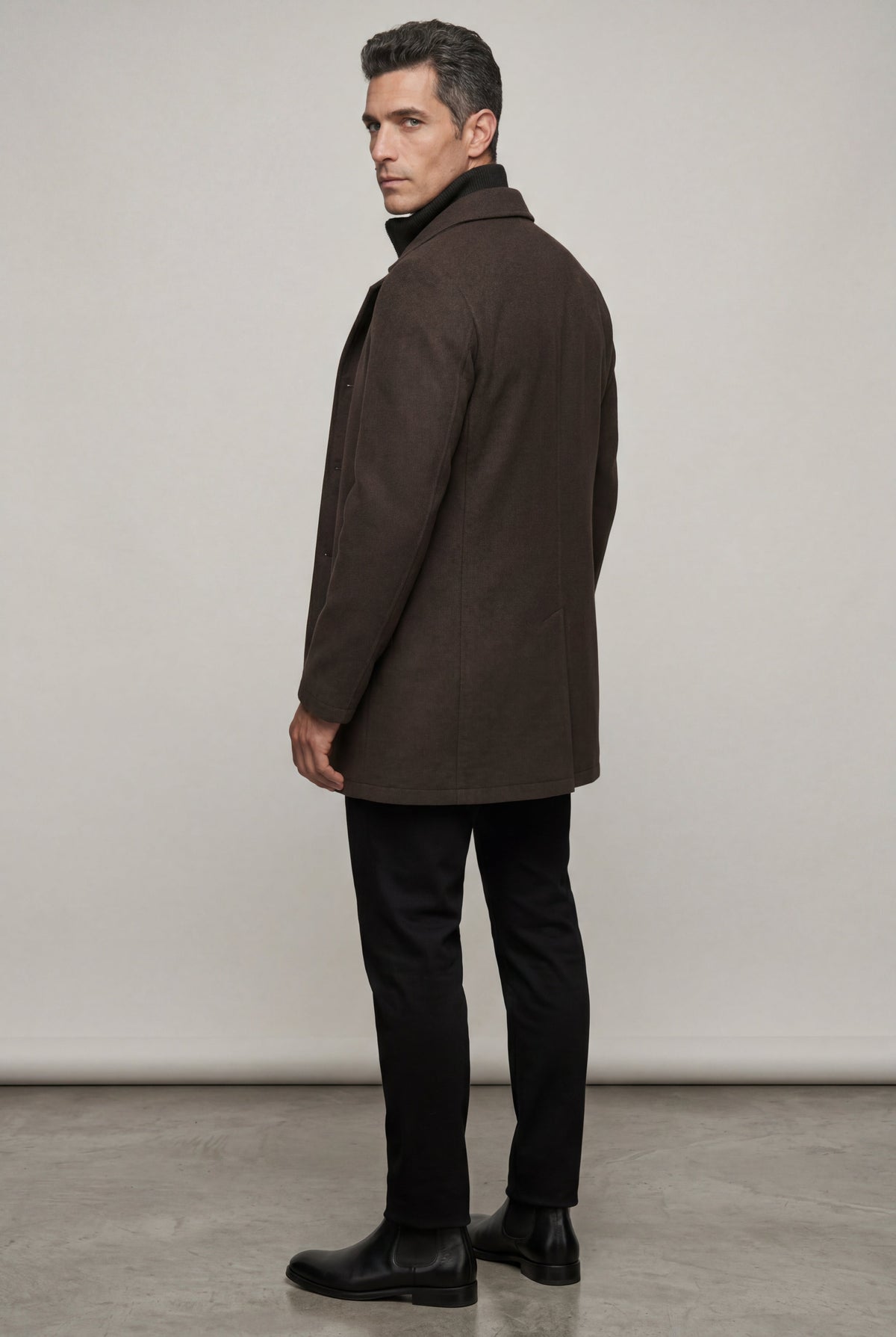 Soren | Men's Tailored Wool-Blend Notched Lapel Coat