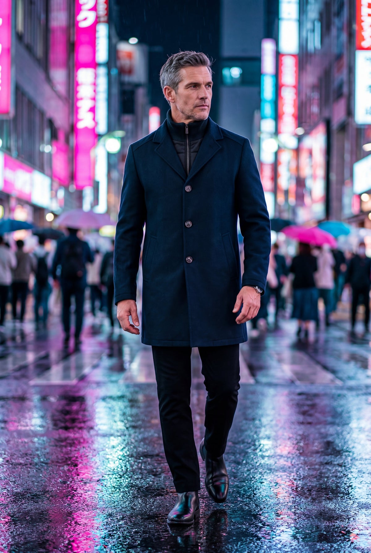 Soren | Men's Tailored Wool-Blend Notched Lapel Coat
