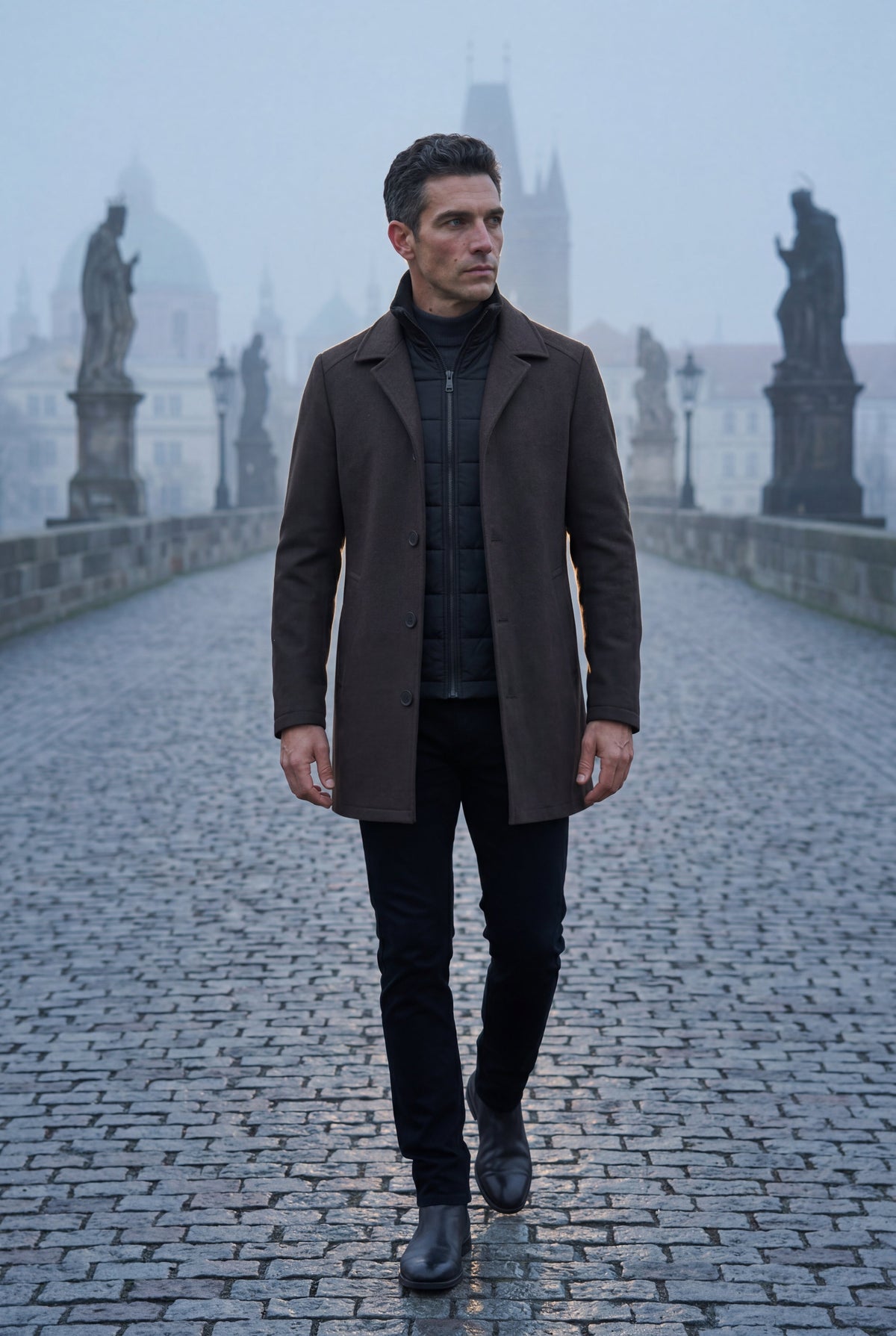 Soren | Men's Tailored Wool-Blend Notched Lapel Coat