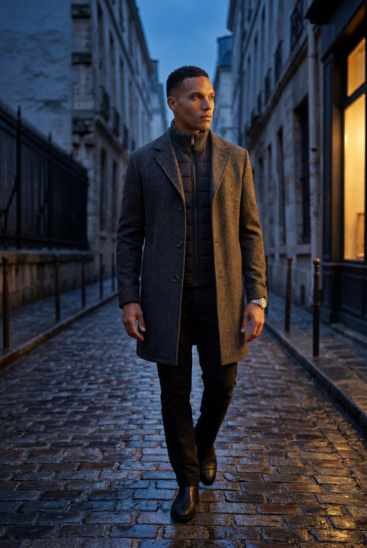 Soren | Men's Tailored Wool-Blend Notched Lapel Coat