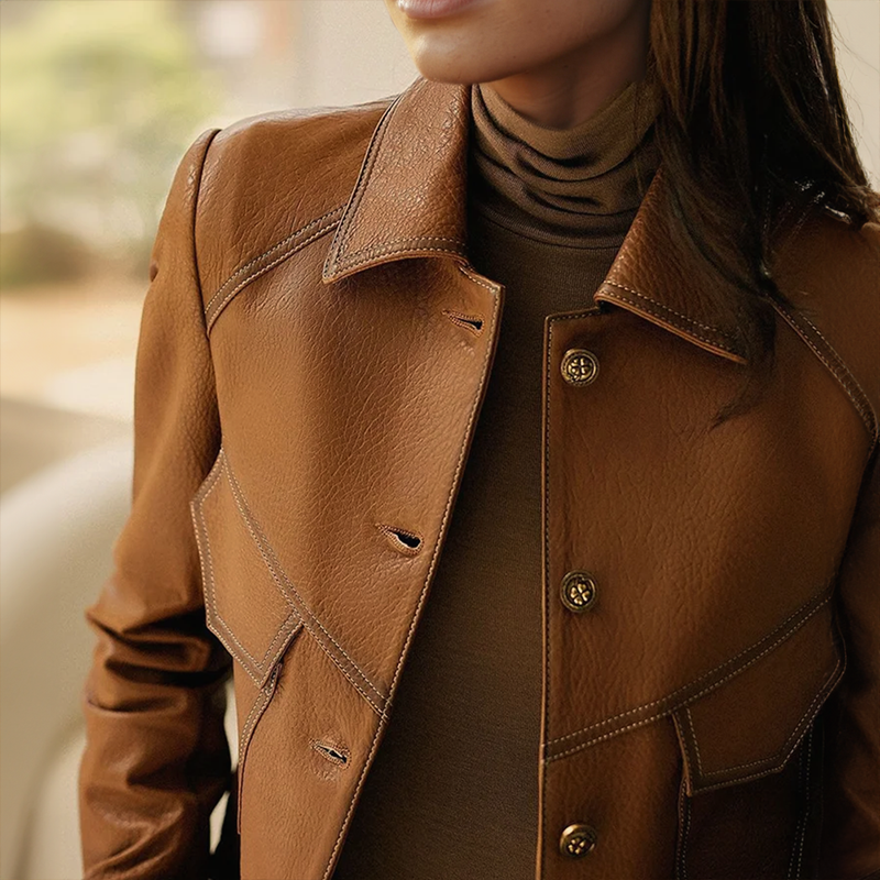 Lucy - Vintage-Inspired Leather Jacket