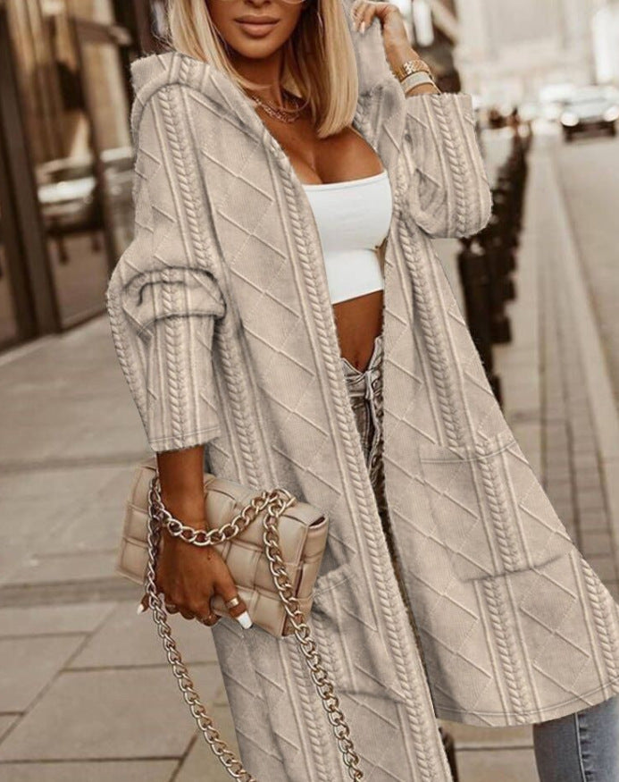 Olivia - Long Hooded Cardigan