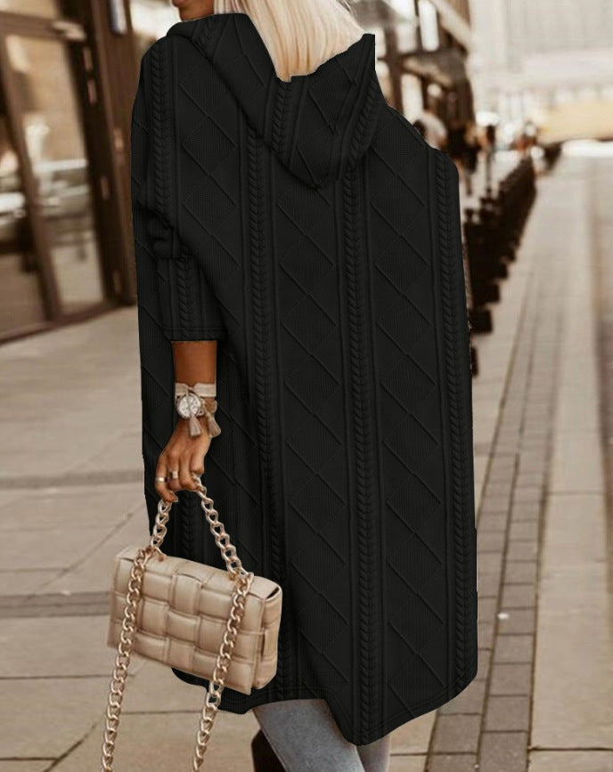 Olivia - Long Hooded Cardigan
