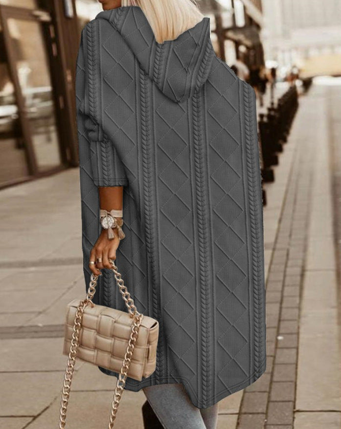 Olivia - Long Hooded Cardigan
