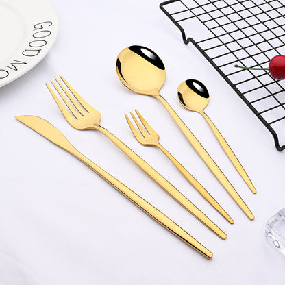Nzmarket Premium Stainless Steel Dinnerware Set – Steak Knife, Fork, Spoons & Flatware