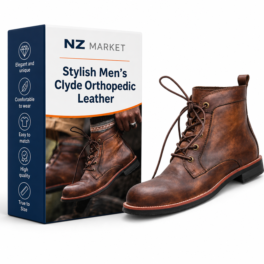 Stylish Men's Clyde Orthopedic Leather Boots for Ultimate Comfort