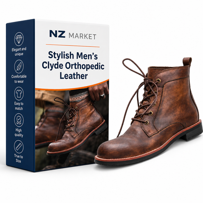 Stylish Men's Clyde Orthopedic Leather Boots for Ultimate Comfort