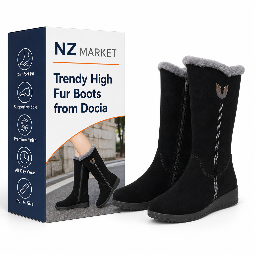 Trendy High Fur Boots from Docia