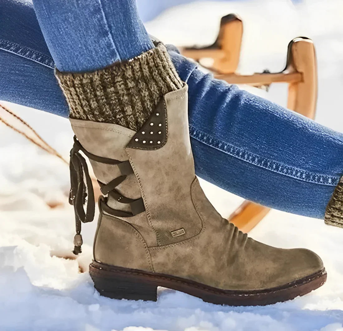 Louisa - Elegant winter boots with orthopaedic support for women in warm wool
