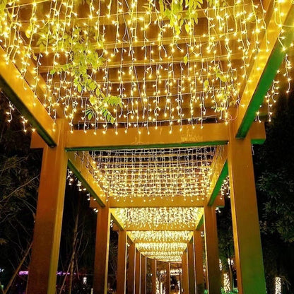 Nzmarket Outdoor LED Icicle Cascade Fairy Lights – 43 Size Options, Warm & Cool White
