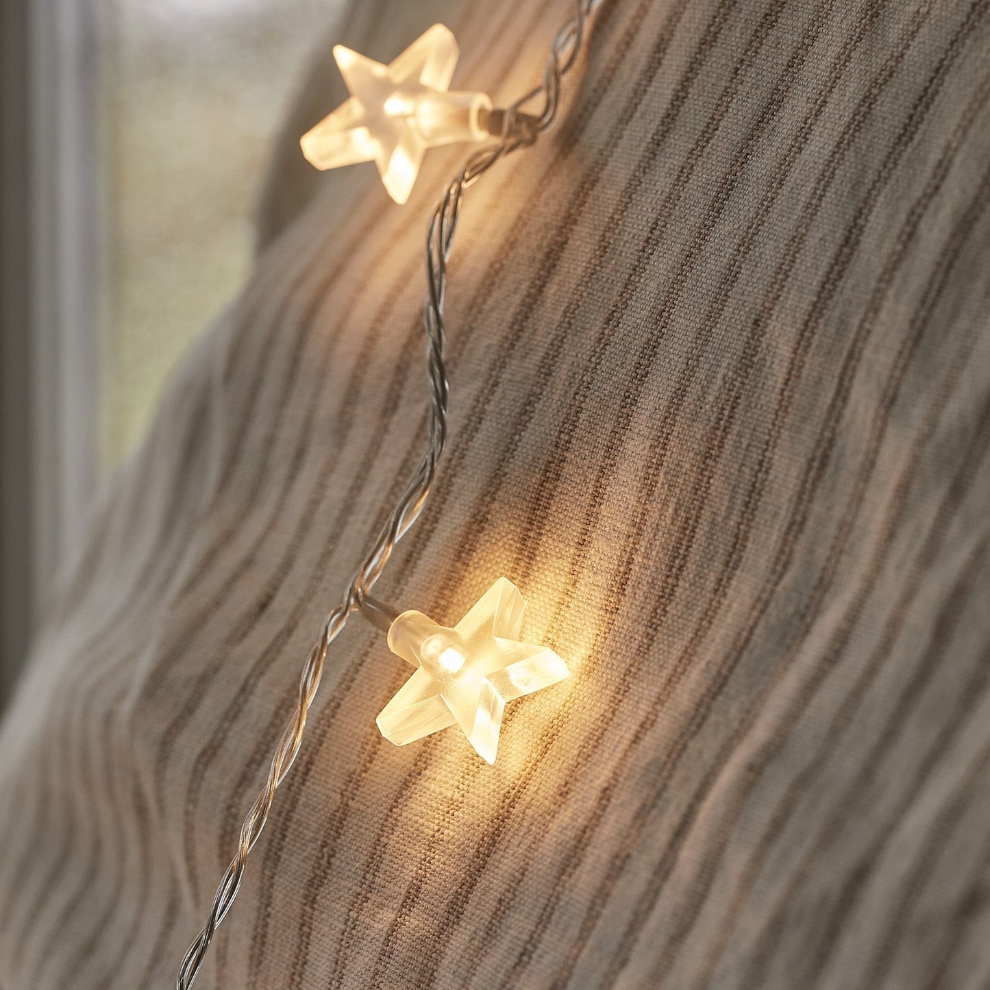Nzmarket LED Star Indoor Fairy Lights – Warm White, Clear Wire