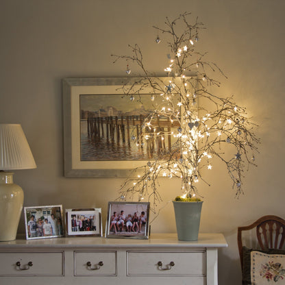 Nzmarket LED Star Indoor Fairy Lights – Warm White, Clear Wire