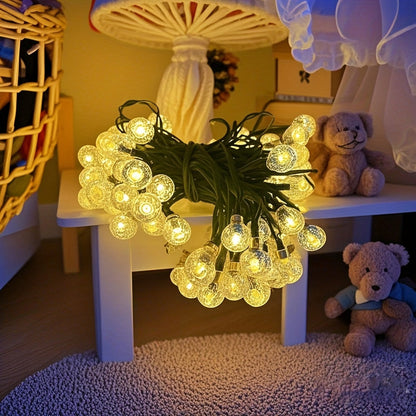 Nzmarket Solar LED Globe String Lights – 8 Modes, IPX4 Outdoor