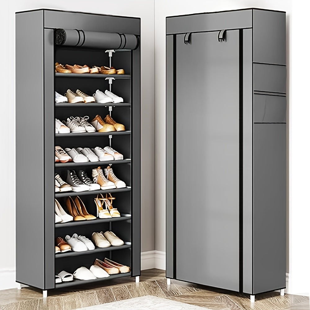 Nzmarket Multi-Tier Shoe Rack with Dust Cover – Space-Saving Storage