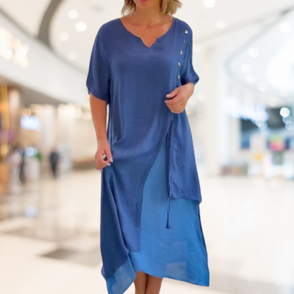 Emma - Vintage V-Neck Dress