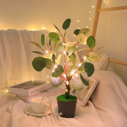 Nzmarket LED Faux Leaf Christmas Table Lamp – Warm Botanical Festive Display