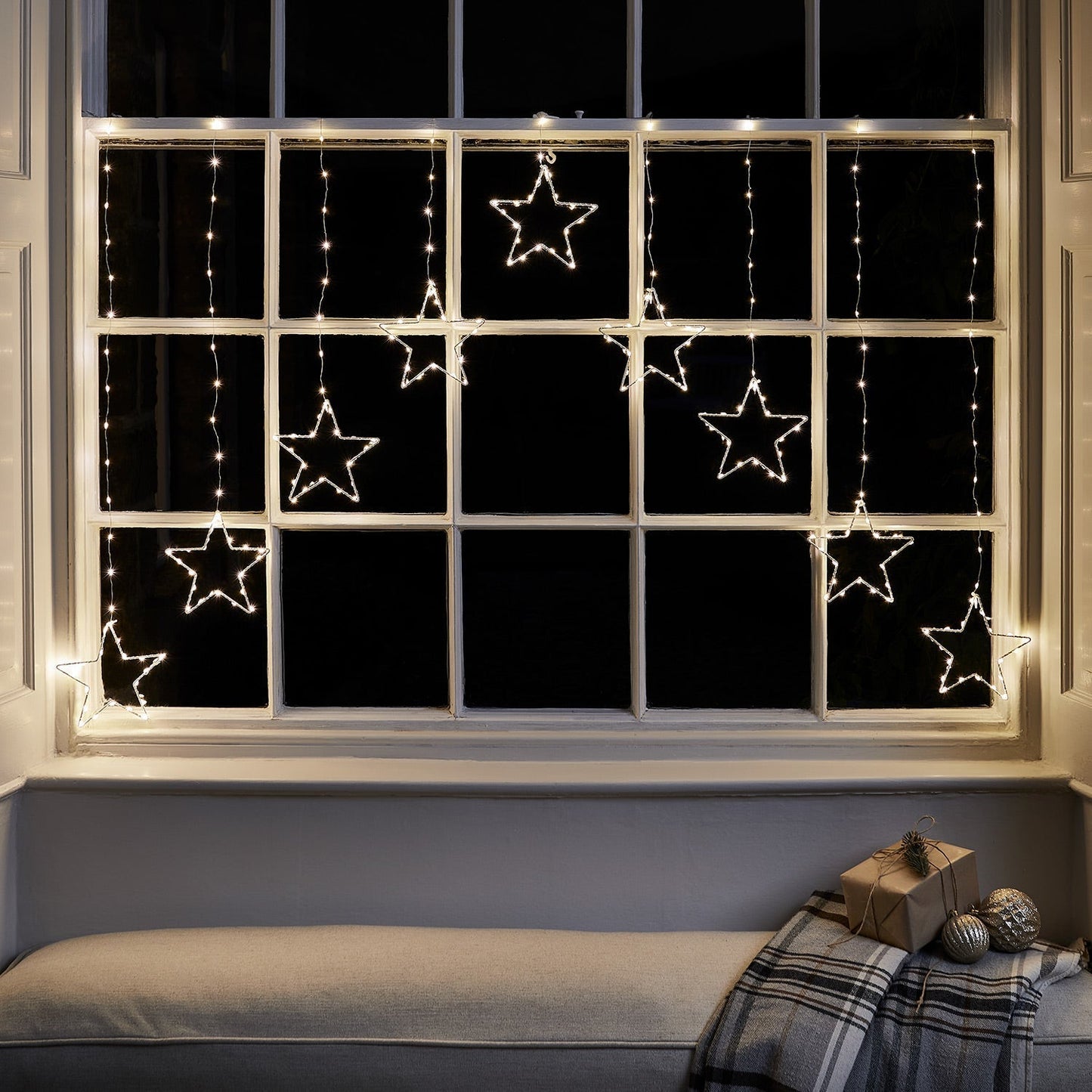 Nzmarket Dual LED Star Window Christmas Light Set – Twin Stars Display