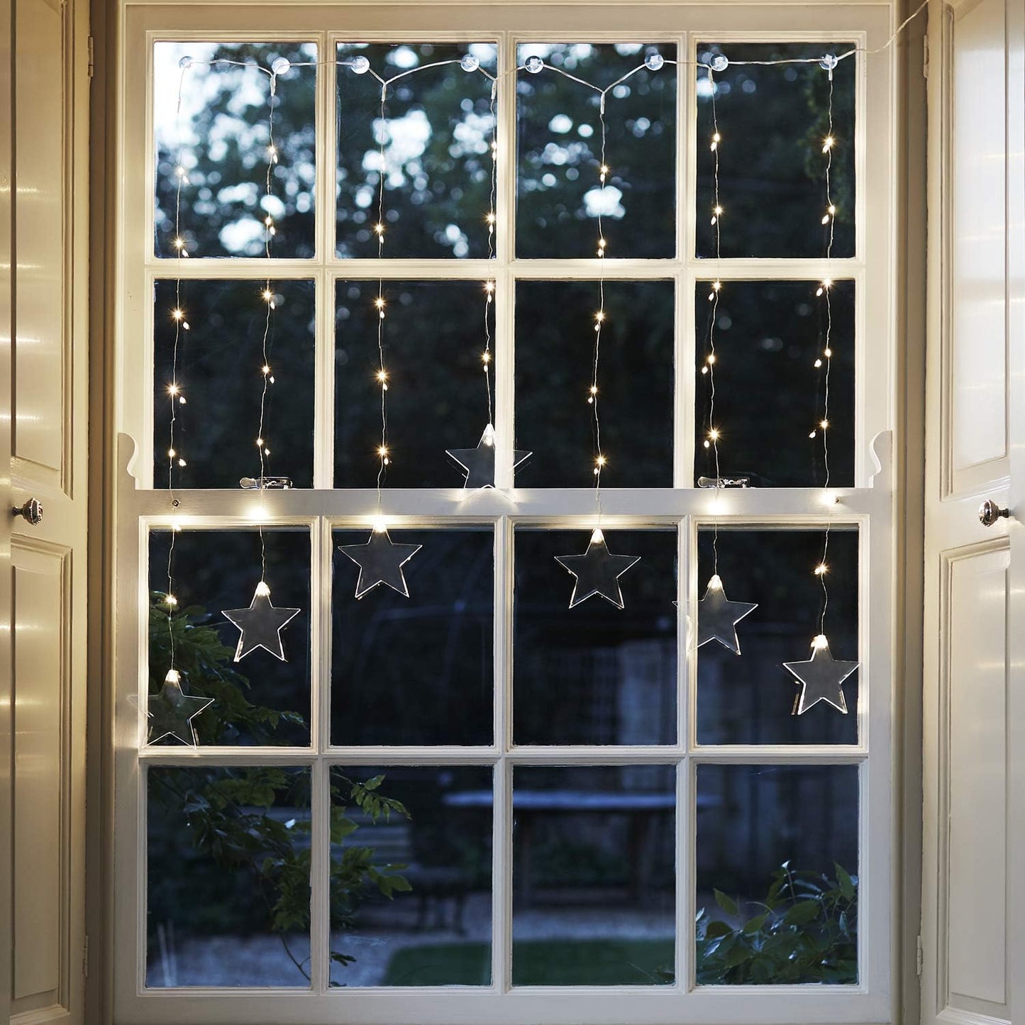 Nzmarket Dual LED Star Window Christmas Light Set – Twin Stars Display