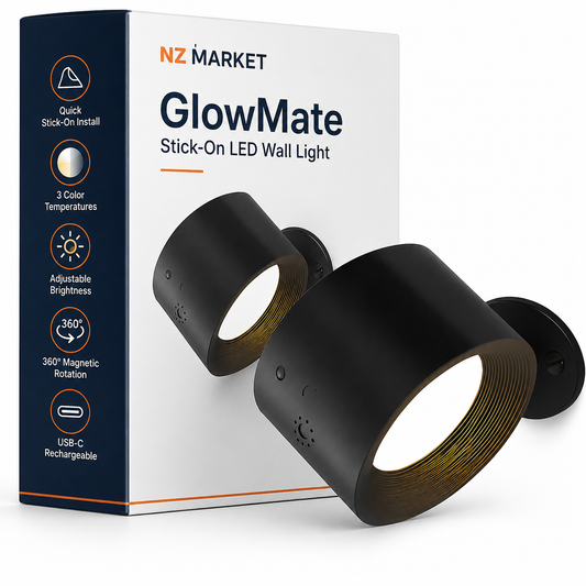 GlowMate Stick-On LED Wall Light  – No Screws or Wires, Just Stick & Glow
