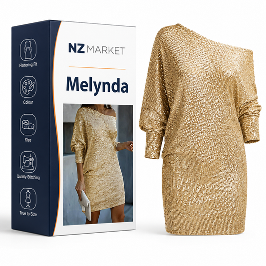 Melynda - Gorgeous Mini Party Dress with Sparkling Glitter