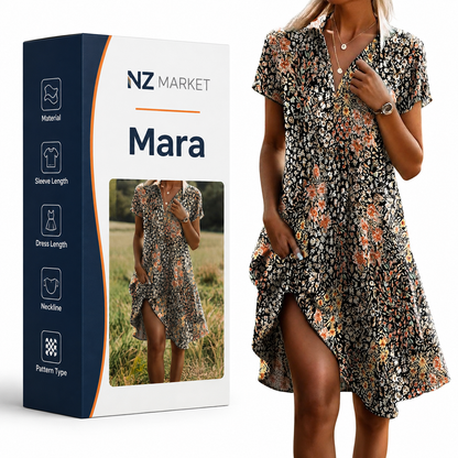 Mara - Vintage Floral Print Dress
