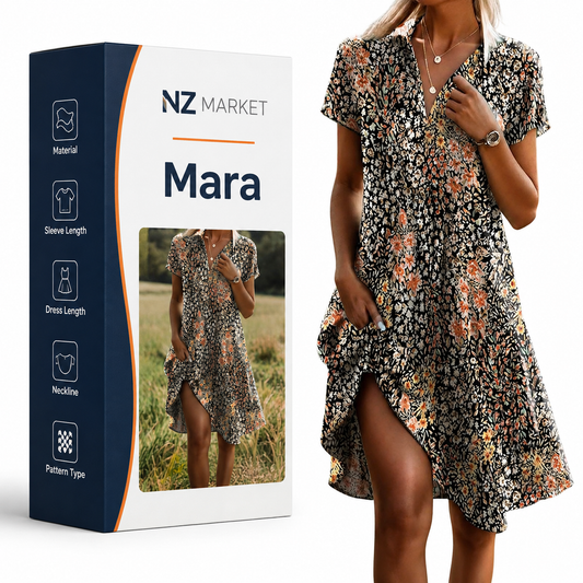 Mara - Vintage Floral Print Dress