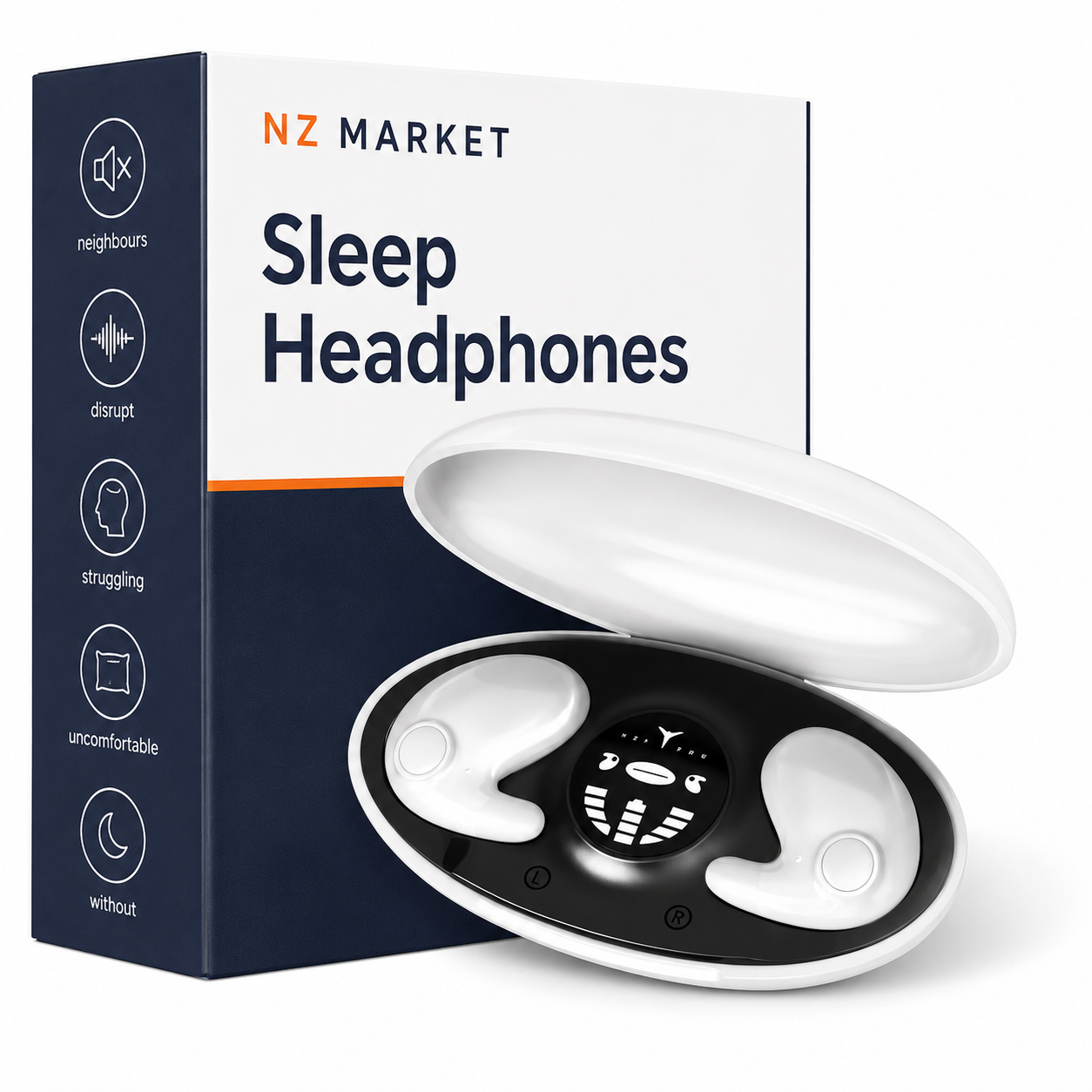 Sleep Headphones - Sleep Earbuds for Side Sleepers & Sound Reduction
