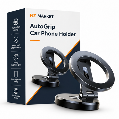 AutoGrip Car Phone Holder - Magnetic, 360° Rotation Design
