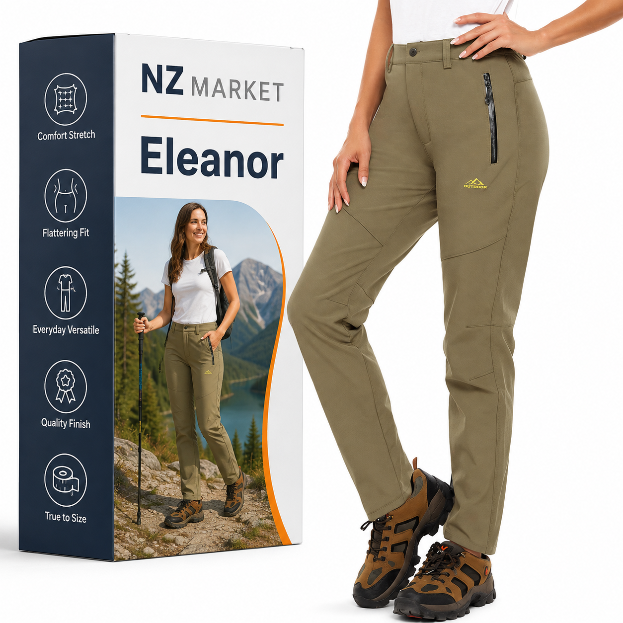 Eleanor - Women's waterproof trousers with warm fleece lining